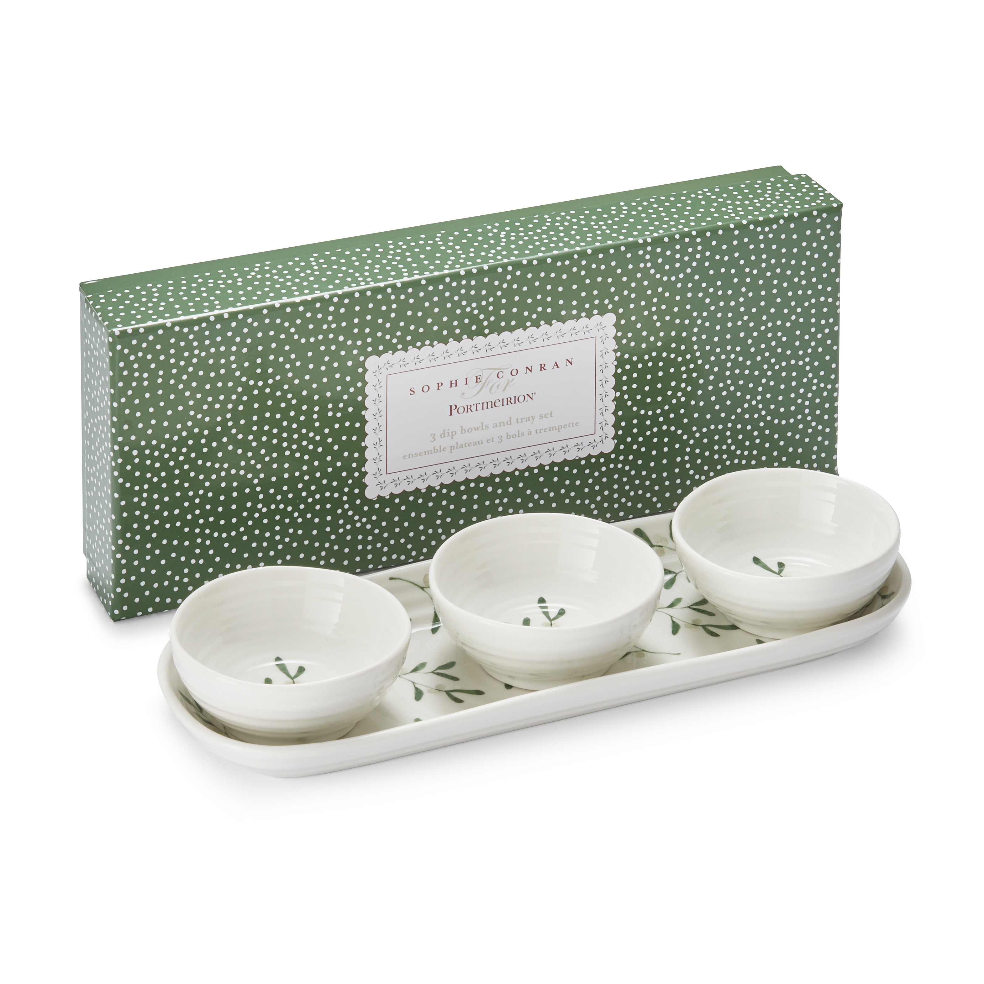 Sophie Conran Mistletoe 3 Piece Bowl & Tray Set image number null